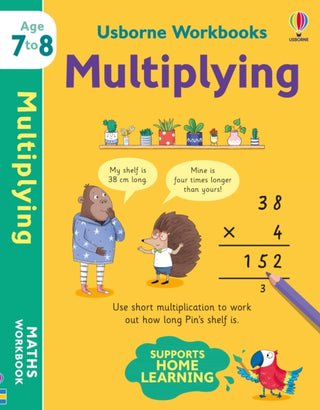 Cover image for 9781801313520 - Usborne Workbooks Multiplying 7-8