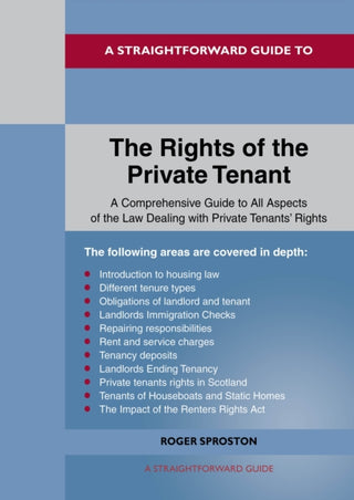 Cover image for 9781802364255 - A Straightforward Guide to the Rights of the Private Tenants