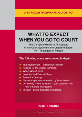 Cover image for 9781802364460 - A Straightforward Guide to What to Expect When You Go To Court