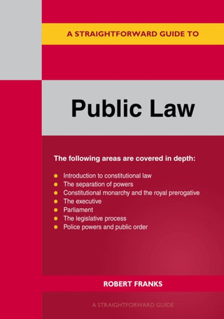 Cover image for 9781802365115 - A Straightforward Guide to Public Law