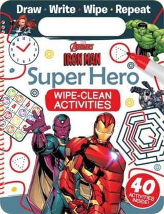 Cover image for 9781803686721 - Marvel Avengers Iron Man: Super Hero Wipe-Clean Activities