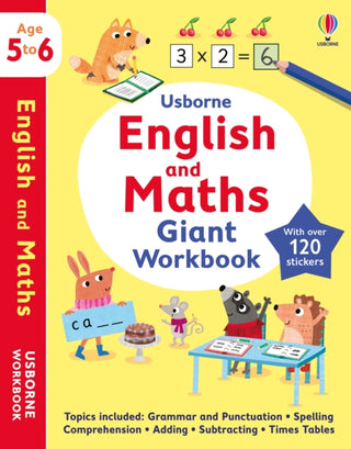 Cover image for 9781803704388 - Usborne English and Maths Giant Workbook 5-6