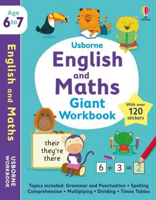 Cover image for 9781803704395 - Usborne English and Maths Giant Workbook 6-7