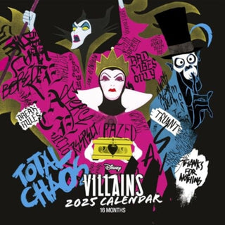 Cover image for 9781804231531 - Disney Villains (Deviant Distortion) 2025 Square Calendar