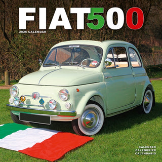 Cover image for 9781804607640 - Fiat 500 Calendar 2026  Square Car Wall Calendar - 16 Month