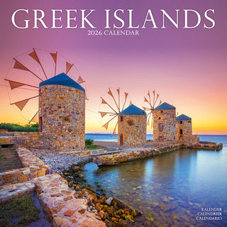 Cover image for 9781804607664 - Greek Islands Calendar 2026  Square Travel Wall Calendar - 16 Month