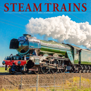Cover image for 9781804607862 - Steam Trains Calendar 2026  Square Trains Wall Calendar - 16 Month