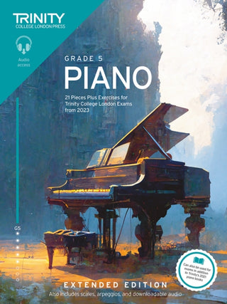 Cover image for 9781804903360 - Trinity College London Piano Exam Pieces Plus Exercises from 2023: Grade 5: Extended Edition