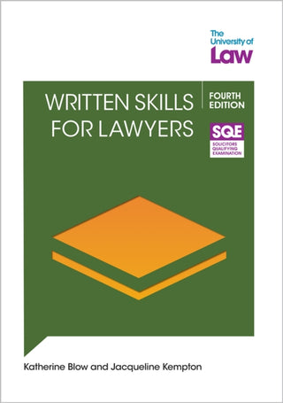 Cover image for 9781805020912 - SQE2 - Written Skills for Lawyers 4e