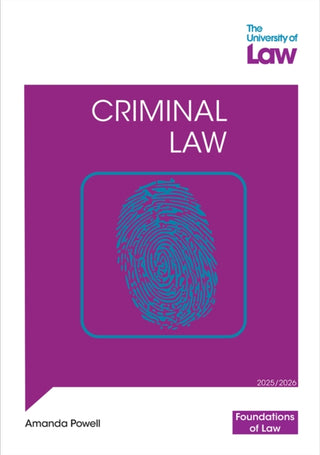 Cover image for 9781805022145 - FOL - Criminial Law 2e