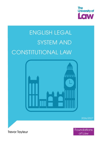 Cover image for 9781805023388 - FOL - English Legal System & Constitutional Law 3e
