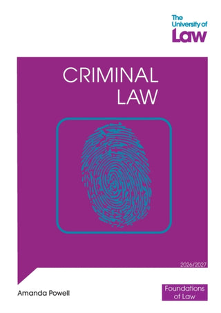 Cover image for 9781805023418 - FOL - Criminal Law 3e