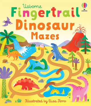 Cover image for 9781805071150 - Fingertrail Dinosaur Mazes