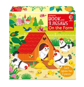 Cover image for 9781805073802 - Usborne Book and 3 Jigsaws: On the Farm