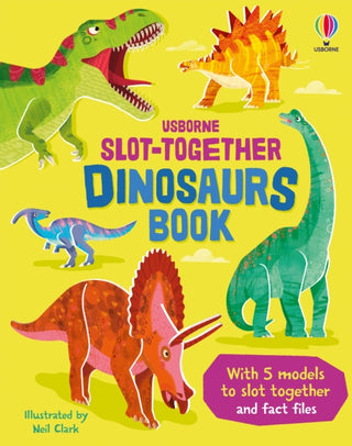 Cover image for 9781805076667 - Slot-together Dinosaurs Book