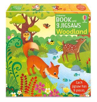 Cover image for 9781805078012 - Usborne Book and 3 Jigsaws: Woodland