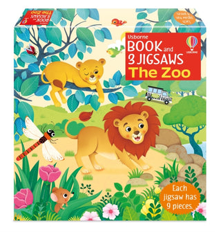 Cover image for 9781805078029 - Usborne Book and 3 Jigsaws: The Zoo