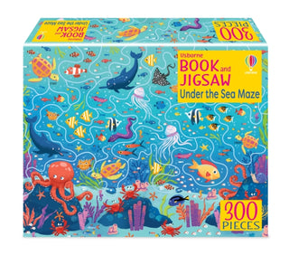 Cover image for 9781805078081 - Usborne Book and Jigsaw Under the Sea Maze