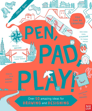 Cover image for 9781805136200 - Pen, Pad, Play!: Over 50 Amazing Ideas for Drawing and Designing
