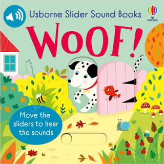 Cover image for 9781805312826 - Slider Sound Books Woof!