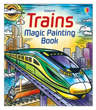 Supplemental image for 9781805312925 - Trains Magic Painting Book
