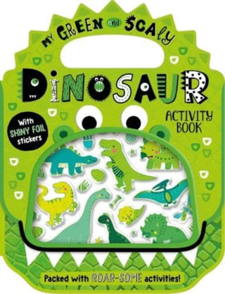 Cover image for 9781805444411 - Shiny Stickers My Green and Scaly Dinosaur Activity Book
