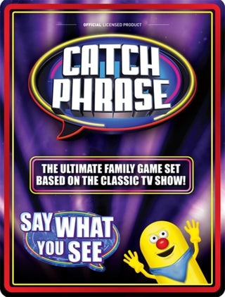 Cover image for 9781805851660 - Catchphrase: The Ultimate TV-Based Family Game Tin for Adults & Kids