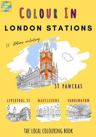 Cover image for 9781806880775 - London Stations Colouring Book (A4)