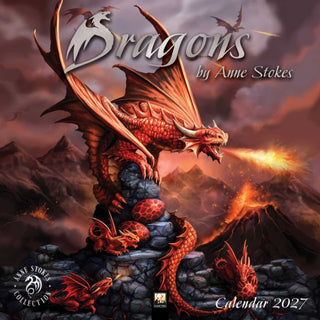 Cover image for 9781806940134 - Dragons by Anne Stokes Wall Calendar 2027 (Art Calendar)