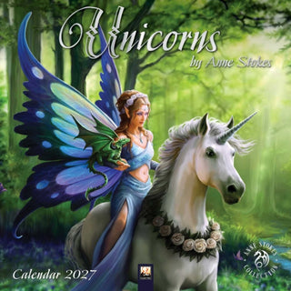 Cover image for 9781806940141 - Unicorns by Anne Stokes Wall Calendar 2027 (Art Calendar)