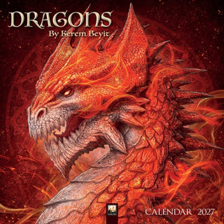 Cover image for 9781806940196 - Dragons by Kerem Beyit Wall Calendar 2027 (Art Calendar)