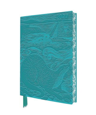 Cover image for 9781806941988 - Angela Harding: Shetland Otter & Windsong 2027 Artisan Art Vegan Leather Diary Planner – Page to View with Notes