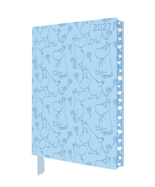 Cover image for 9781806941995 - Moomin and Flowers 2027 Artisan Art Vegan Leather Diary Planner - Page to View with Notes