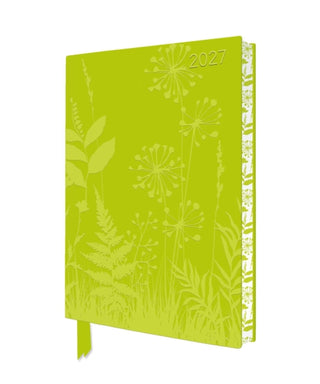 Cover image for 9781806942015 - Flower Meadow 2027 Artisan Art Vegan Leather Diary Planner - Page to View with Notes