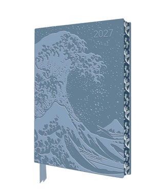 Cover image for 9781806942046 - Katsushika Hokusai: The Great Wave 2027 Artisan Art Vegan Leather Diary Planner - Page to View with Notes