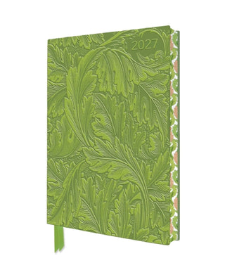 Cover image for 9781806942060 - William Morris: Acanthus 2027 Artisan Art Vegan Leather Diary Planner - Page to View with Notes