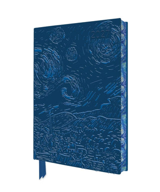 Cover image for 9781806942084 - Vincent van Gogh: The Starry Night 2027 Artisan Art Vegan Leather Diary Planner - Page to View with Notes