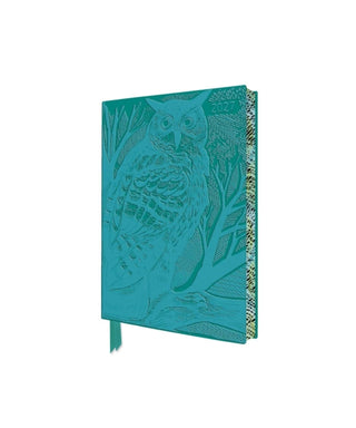 Cover image for 9781806942107 - Angela Harding: Long Eared Owl 2027 Pocket Artisan Art Vegan Leather Diary – Week to View