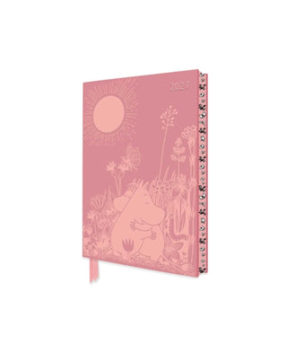 Cover image for 9781806942114 - Moomin Love 2027 Pocket Artisan Art Vegan Leather Diary – Week to View
