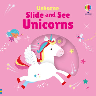 Cover image for 9781835404270 - Slide and See Unicorns