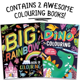 Cover image for 9781835443811 - Two Awesome Colouring Books