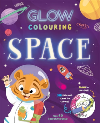 Cover image for 9781835444443 - Glow Colouring: Space