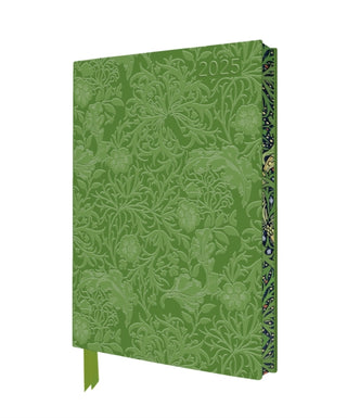 Cover image for 9781835621547 - William Morris: Seaweed 2025 Artisan Art Vegan Leather Diary Planner - Page to View with Notes