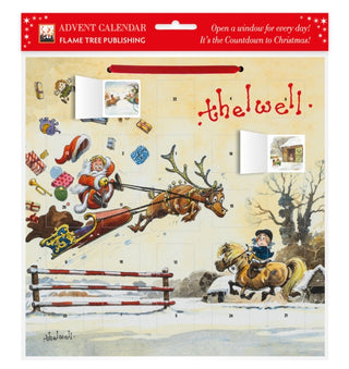 Cover image for 9781835622483 - Norman Thelwell: Showjumping Santa Advent Calendar (with stickers)