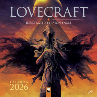 Cover image for 9781835622506 - Lovecraft: Illustrated by Jason Engle Wall Calendar 2026 (Art Calendar)