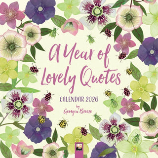 Cover image for 9781835623305 - A Year of Lovely Quotes Wall Calendar 2026 (Art Calendar)