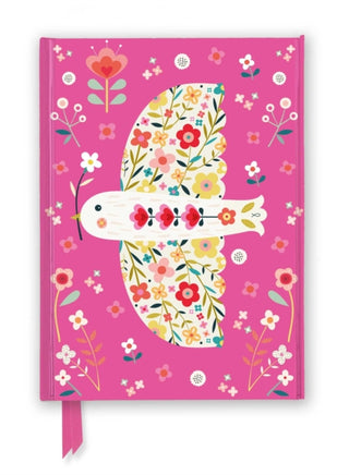 Cover image for 9781835628249 - Bee Brown: Pink Floral Dove (Foiled Journal)