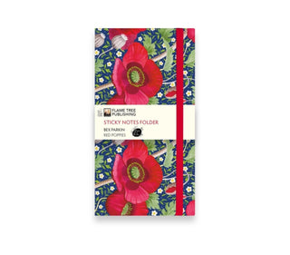 Cover image for 9781835628911 - Bex Parkin: Red Poppies Flame Tree Sticky Notes Folder