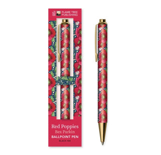 Cover image for 9781835629109 - Bex Parkin: Red Poppies Boxed Decorative Ballpoint Pen