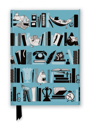 Cover image for 9781835629420 - Moomin Bookshelves: Pale Blue (Foiled Journal)
